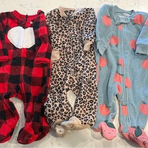 3 Carters Fleece Sleepers
